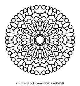 Graphic Illustration of Mandala Pattern