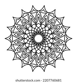 Graphic Illustration of Mandala Pattern