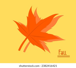 graphic illustration of maple leaves in autumn, this vector is great for autumn icons, brands, logos, covers and more