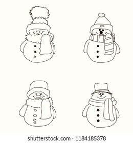 Black White Snowman Images Stock Photos Vectors Shutterstock