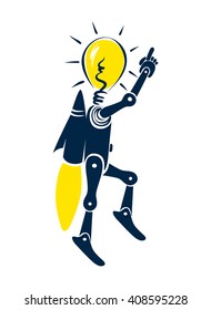 Graphic illustration on theme of startup and innovation.
