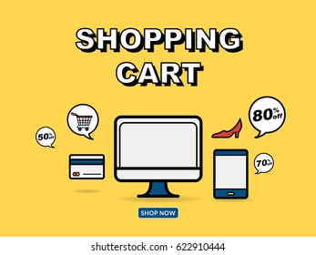 Graphic Illustration For Online Shopping Concept