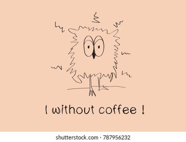graphic illustration of owl