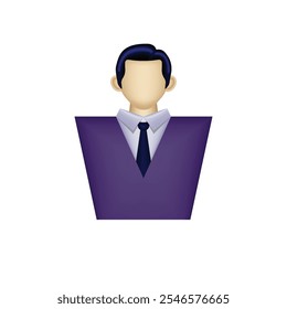 graphic illustration of profile, avatar, employee, suitable for business, office, profile, etc.