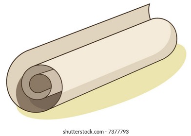 Graphic Illustration of a Scroll of roll paper