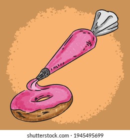 Illustration graphique d'ustensiles de cuisson à la craie pour créer des cartes de voeux, des autocollants et bien d'autres encore.