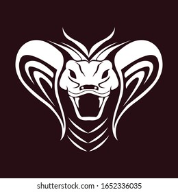 graphic illustration of snake head logo,perfect for t shirt and sport logo