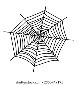 Graphic illustration of a spider web . Halloween holiday