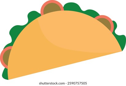Graphic Illustration of a Taco