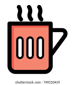 
Graphic illustration of tea cup, Flat Vector Icon
