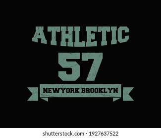 Graphic illustration text, athletic, newyork, brooklyn, perfect for t-shirts, hoodies, clothes etc.