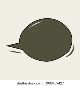 Graphic illustration with vector of text balloons on dark background