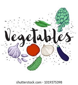 Graphic illustration of vegetables