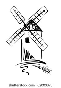 Graphic Illustration - windmill