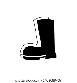 graphic illustration of work shoes in a simple form, great for covers, banners, logos and icons