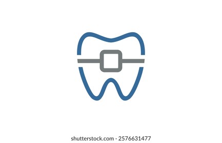 a graphic image with a braces theme, on a white background. vector graphic base.