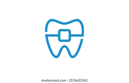 a graphic image with a braces theme, on a white background. vector graphic base.