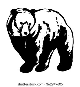 Graphic image brown bear