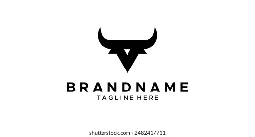 a graphic image with a buffalo head theme, on a white background. graphic vector base.
