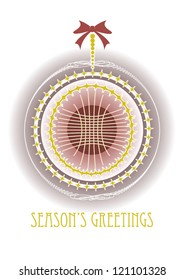 Graphic image the Christmas wreath for holiday card