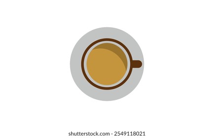 a graphic image with a coffee cup theme, on a white background. vector graphic base.