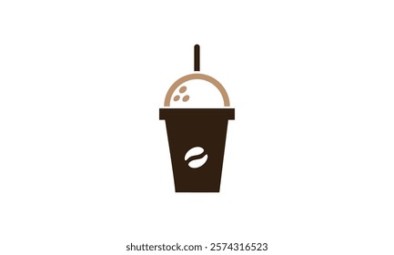 a graphic image with a coffee cup theme, on a white background. vector graphic base.