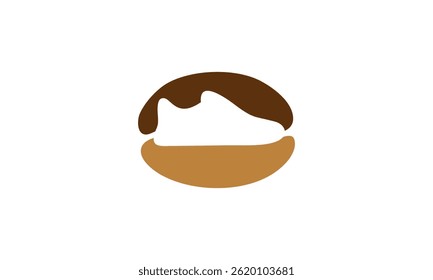 a graphic image with coffee shoe theme, white background. vector graphic base.