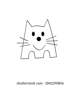 graphic image of a contra cat on a transparent background