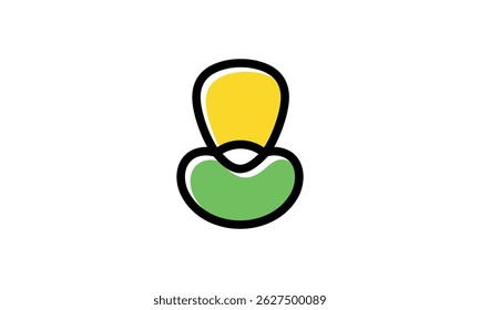a graphic image with corn and soybean seeds theme, on a white background. vector graphic base.