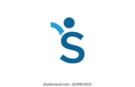a graphic image with a dancing S theme, on a white background. vector graphic base.