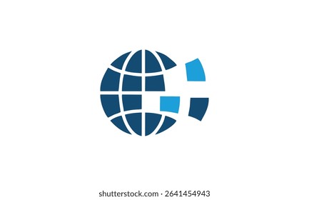 a graphic image with a digital world theme, on a white background. vector graphic base.