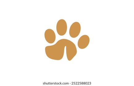 a graphic image with a dog paw theme, on a white background. vector graphic base.