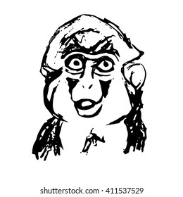 Graphic image of the emotional monkeys
