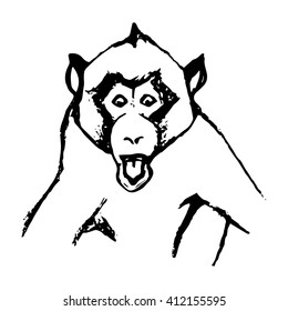 Graphic image of the emotional monkeys