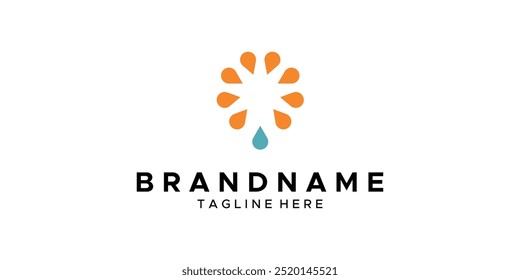 a graphic image of a flower water theme, on a white background. vector graphic base.