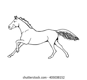 Graphic image of a galloping horse