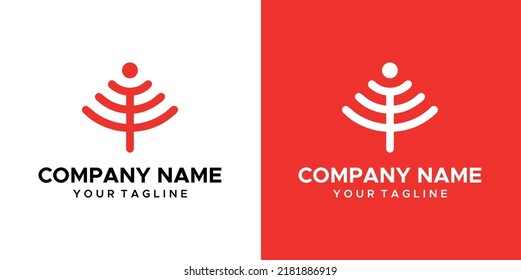 a graphic image of a growing tree themed, on a red and white background. vector graphics base.