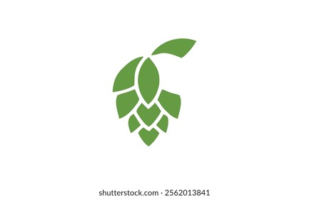 a graphic image with a hops theme, on a white background. vector graphic base.