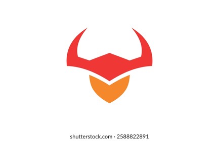 a graphic image with a horn shield theme, on a white background. vector graphic base.