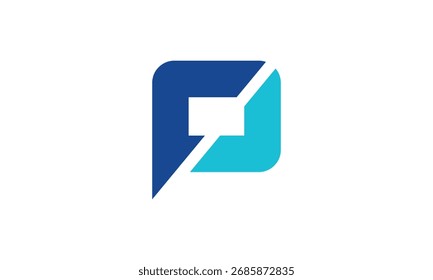 una Imagen gráfica con las iniciales F y P, sobre un fondo blanco. base gráfica de Vector.