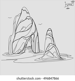 graphic image of island