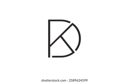 a graphic image with KD theme, white background. vector graphic base.