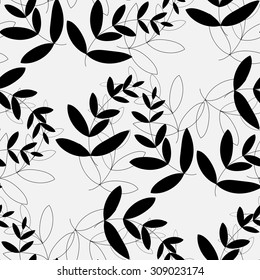 Graphic image of leaves on a white background.