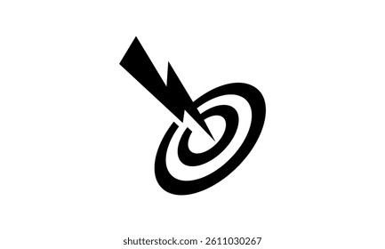 a graphic image with a lightning target theme, on a white background. vector graphic base.