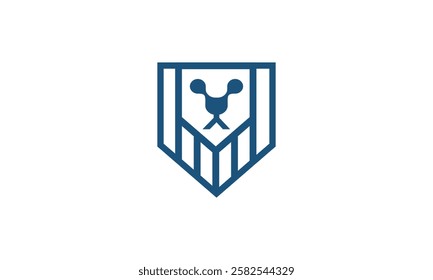 a graphic image with a lion shield theme, on a white background. vector graphic base.
