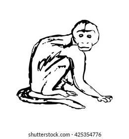 Graphic image of a little monkey