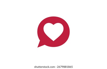 Una Imagen gráfica con un tema de chat de amor, con un fondo blanco. Base gráfica de Vector.