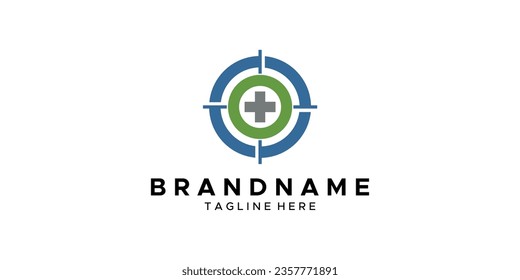 a graphic image with a medical target theme, on a white background. graphic vector base.