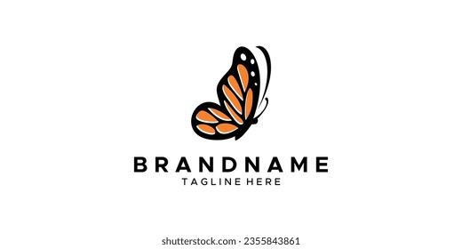 a graphic image with a monarch butterfly theme, on a white background. base vector graphics.