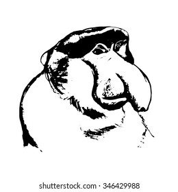 Graphic image of a monkey